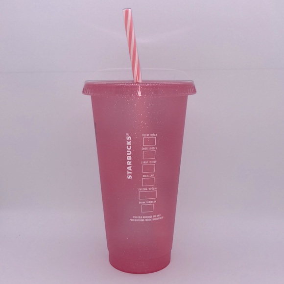 Starbucks Pink Christmas Reusable Travel Cold Cup - Picture 3 of 6